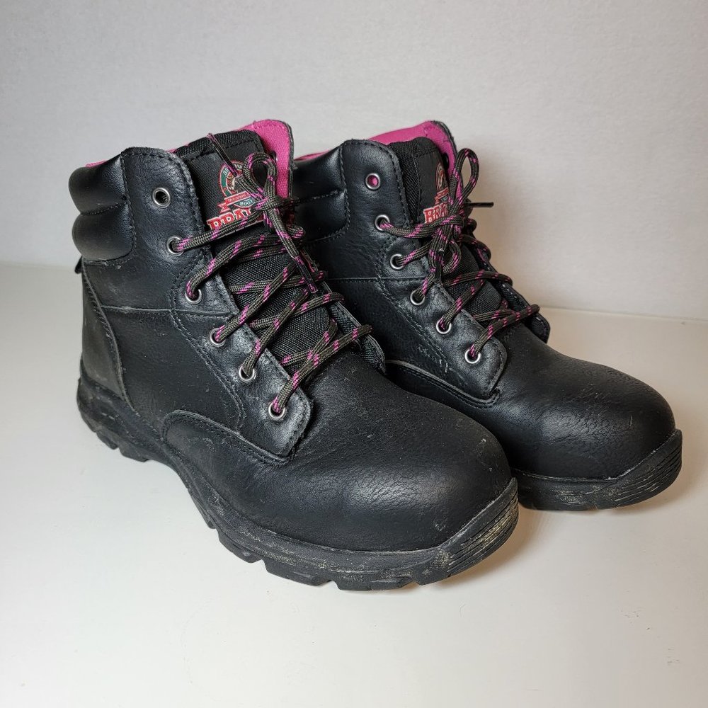 Brahma boots womens black size 6.5 steel toe Anti Fatigue Work